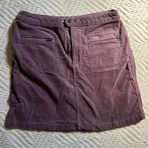 Purple suede skirt